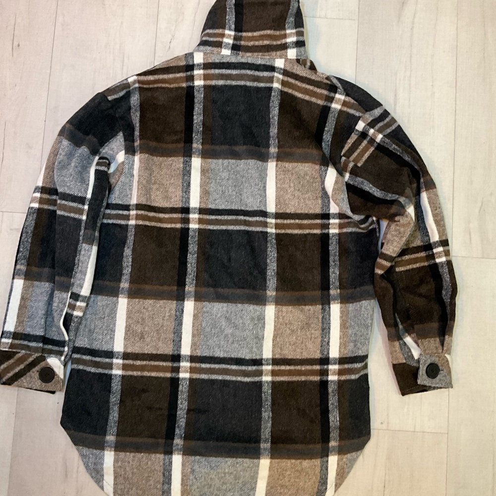 Goodnight Macaroon‎ Plaid Flannel Button Up Jacket Shirt - Picture 3 of 3